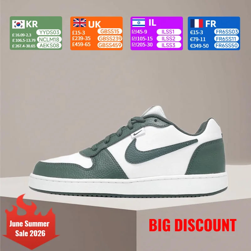 Nike Ebernon nizki klasični udobni protizdrsni oblazinjeni trpežni vsakodnevni unisex čevlji za rolkanje IO7608-131