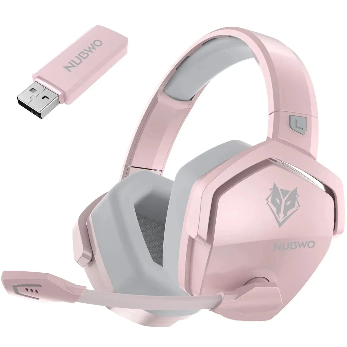 NUBWO G06 Casque de jeu double sans fil avec microphone pour PS5, PS4, PC, mobile, Switch, casque de jeu Bluetooth 5.3 2,4 GHz
