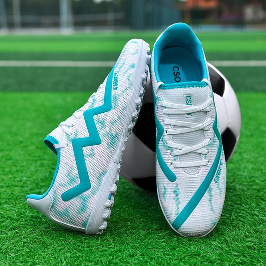Men's Football Shoes Anti-Slip Wear-Resistant Grass Contest Training Youth Football Boots Lightweight Five-a-Side Soccer Shoes for Men