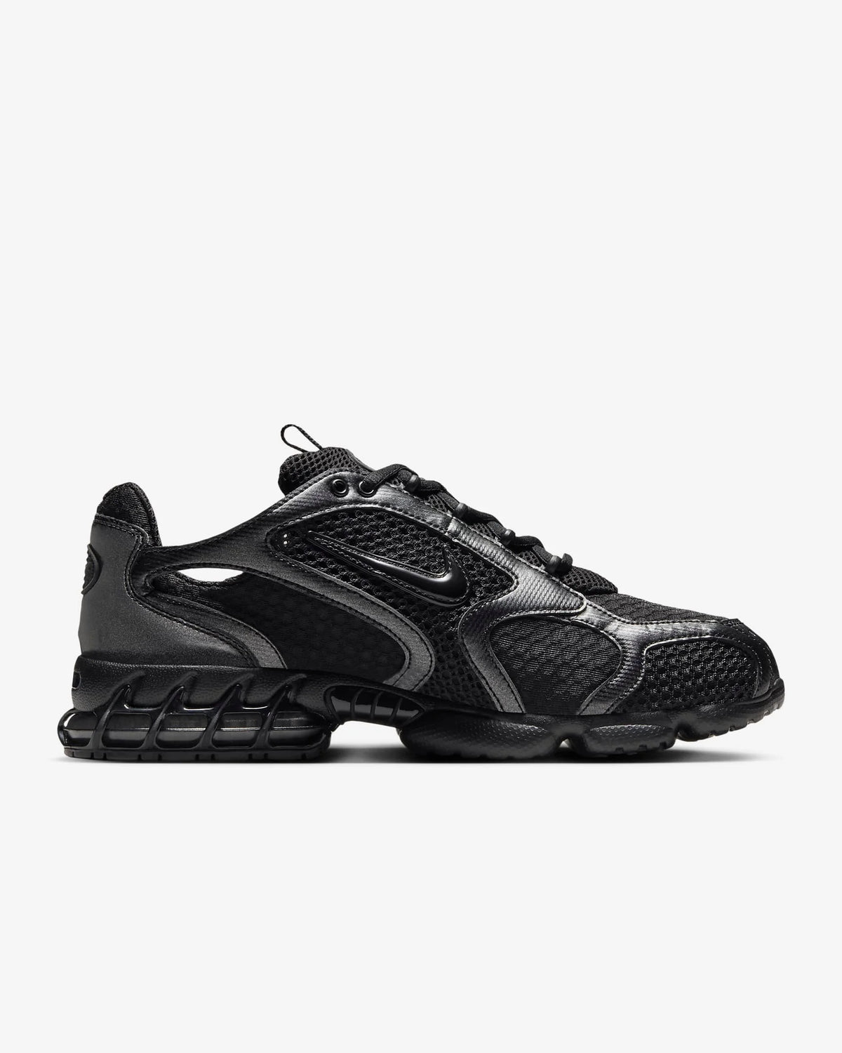 Nike Air Zoom Spiridon Cage 2 Scarpe casual unisex basse Abbigliamento sportivo Grigio e rosso Resistenti all'usura Calzature lifestyle CJ1288-600