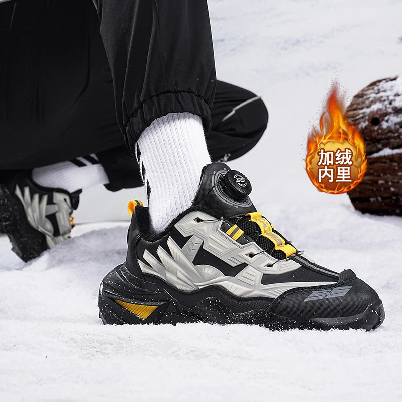 Herrenstiefel Neue Winterschuhe Warme Herrenschuhe Wasserdicht Rutschfest Plüsch-Sneaker Herren-Tennisschuhe Stiefel Herren-Sneaker Winter