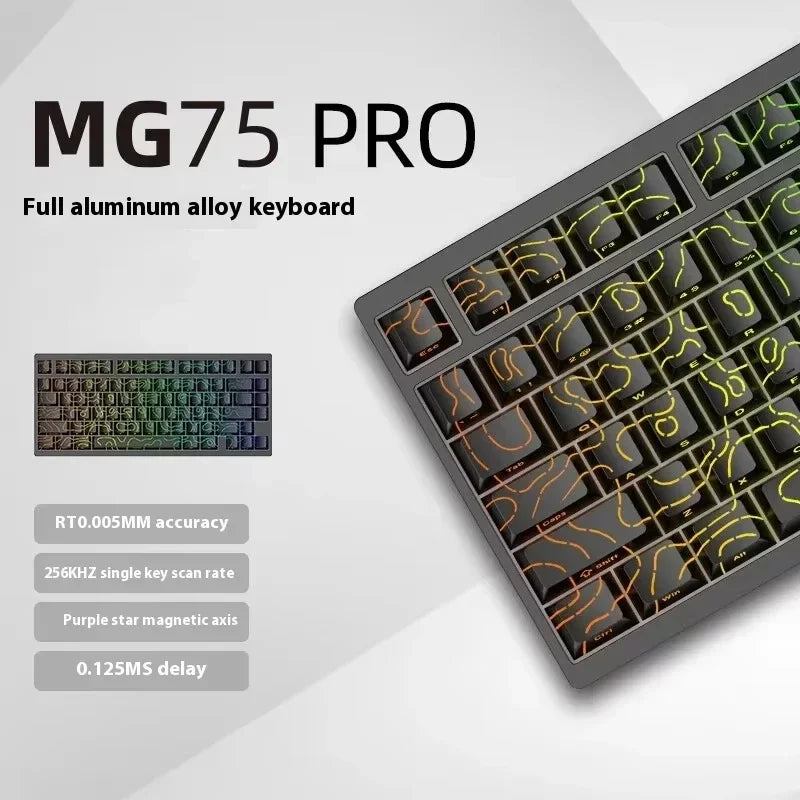 IROK MG75 Pro MG75 Max Aluminum Magnetic Gaming computer Mechanical Keyboard 75% Rapid Trigger 8K RGB Hotswap Gamer Keeyboard