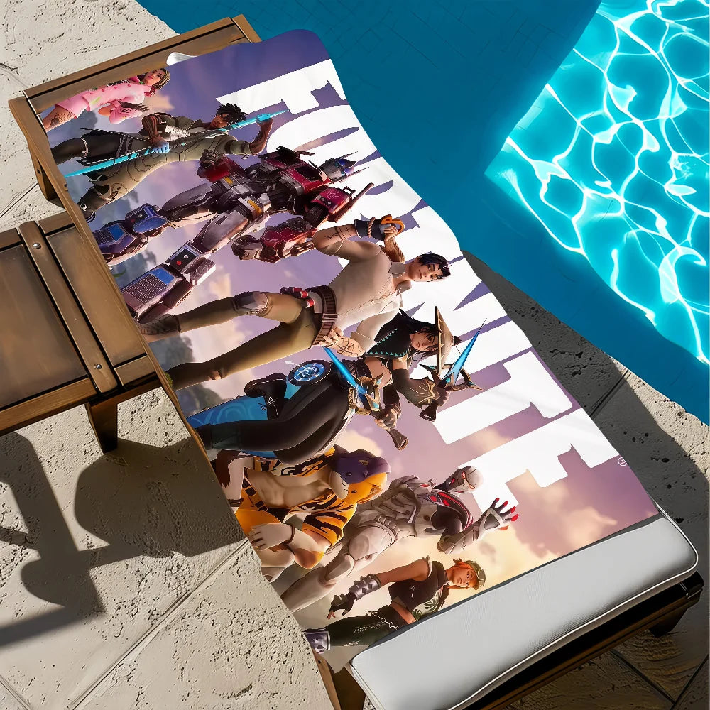 Strandtuch Badetuch schnelltrocknend leicht tragbar F-FORTNITES-ES Sauna Camping Schwimmen Game Pool Reise