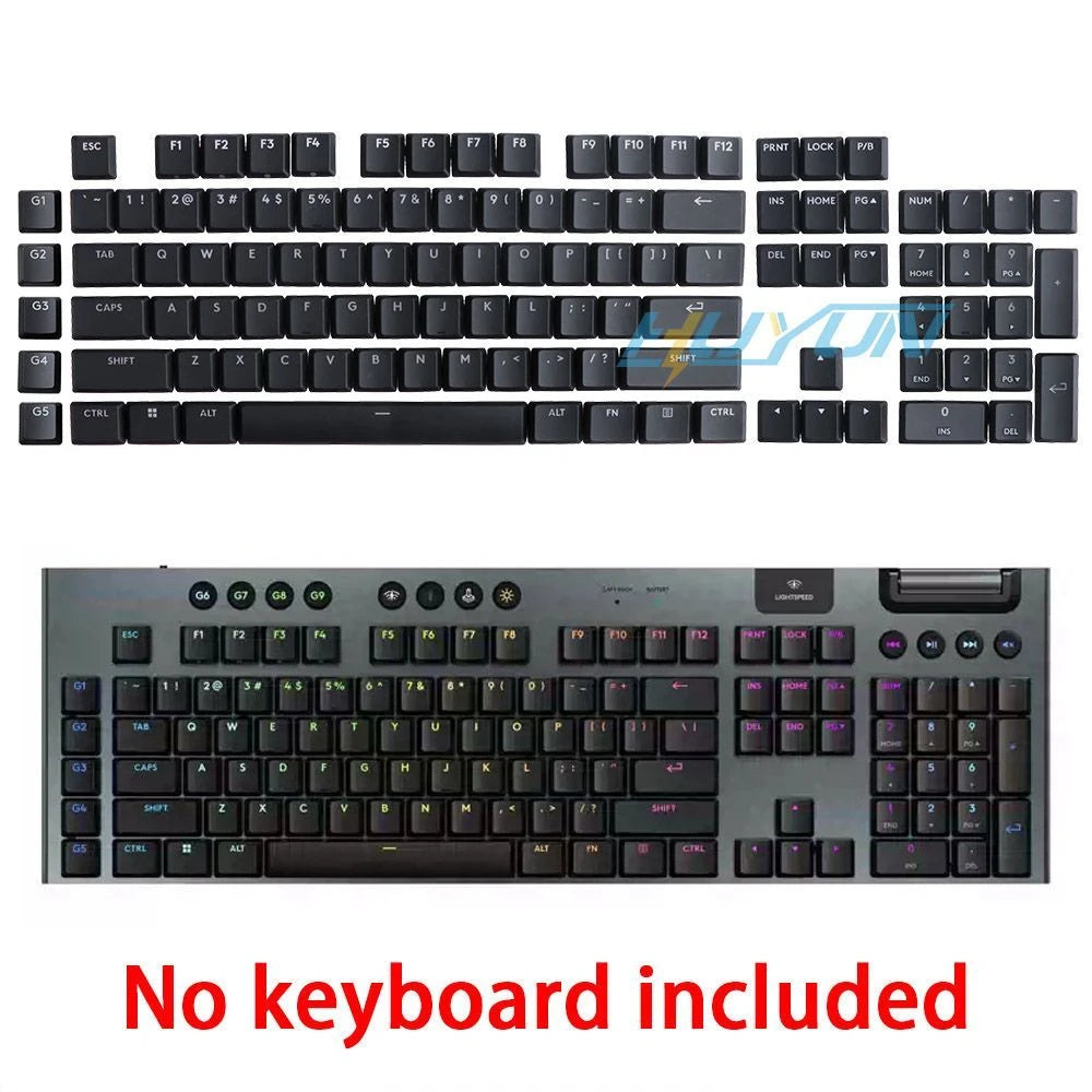 Tecla texturada antiderrapante transparente retroiluminada G915 913 TKL G815 G813, compatível com teclado mecânico Logitech