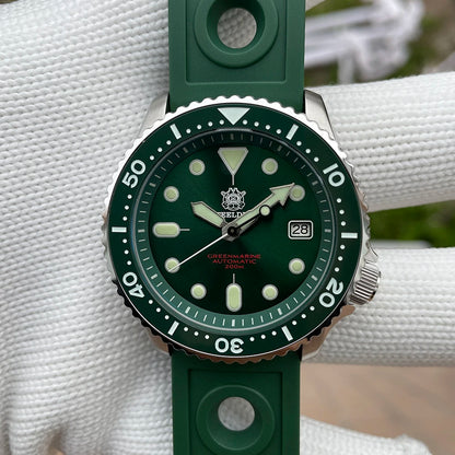Mechanical Watch for Men STEELDIVE SD1973 Japan NH35 Automatic Movement Ceramic Bezel 200M Waterproof Classic Dive Small Abalone