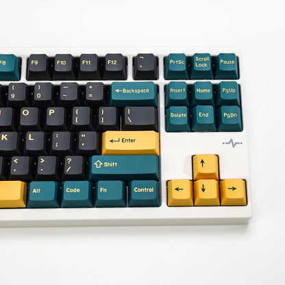 KBDiy GMK MarrsGreen Teclas Retro PBT ISO Double Shot Perfil Cherry para Teclado Mecânico Gaming com Switches MX