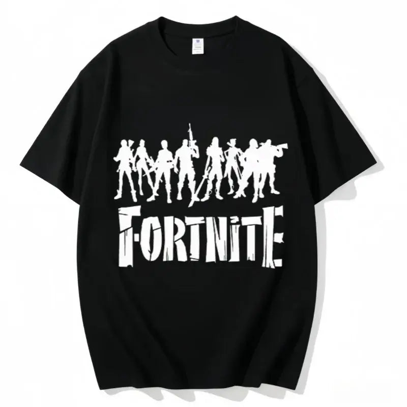 Fortnite Crew Neck T-Shirt Unisex Adult Game Dance Fashion New Pure Cotton Short Sleeve Tops Perfect for Casual Wear Vacations