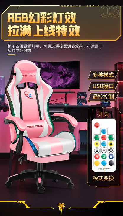 Gaming Chair for Computer Desk Office Home Use Ergonomic High Back Mesh Reclining PC Chair with Lumbar Support and Adjustable