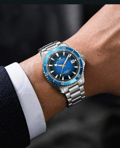 BORIAGE Fully automatic mechanical diving watch, 200m Water Resistance Miyuda 9015 movement men's watch