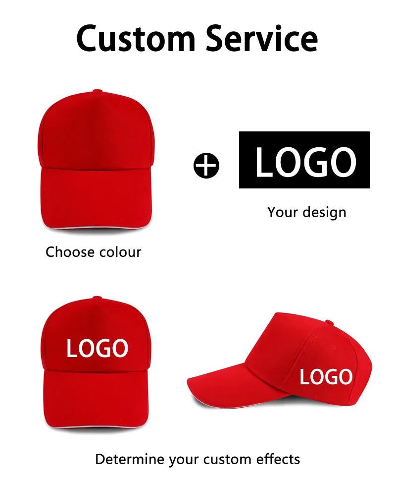 Customized baseball cap with printed logo contrasting duck tongue cap unisex personalized embroidered logo team culture hat