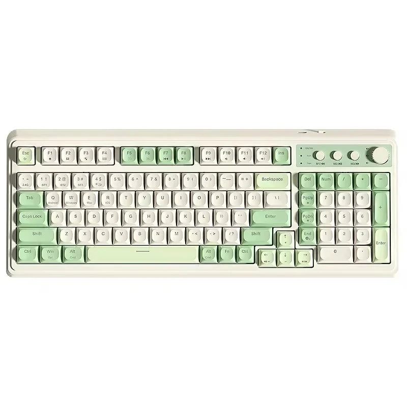 AULA S99 Keyboard 3-Mode Wireless Bluetooth Wired RGB Ergonomic 99Key Typing Mute Gaming Keyboard Custom PC Accessories Gifts