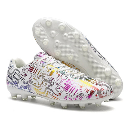 Men's Football Shoes Association Quick Five Up Football Studs, Anti-slip Professional Ultralight Training Football Boots for Turf