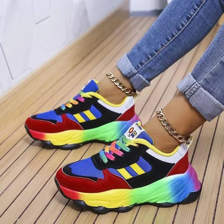 Damskie sportowe trampki, tenisówki, buty do biegania, damskie obuwie codzienne na platformie, modne obuwie, buty do koszykówki, wygodne, eleganckie, sportowe, modne
