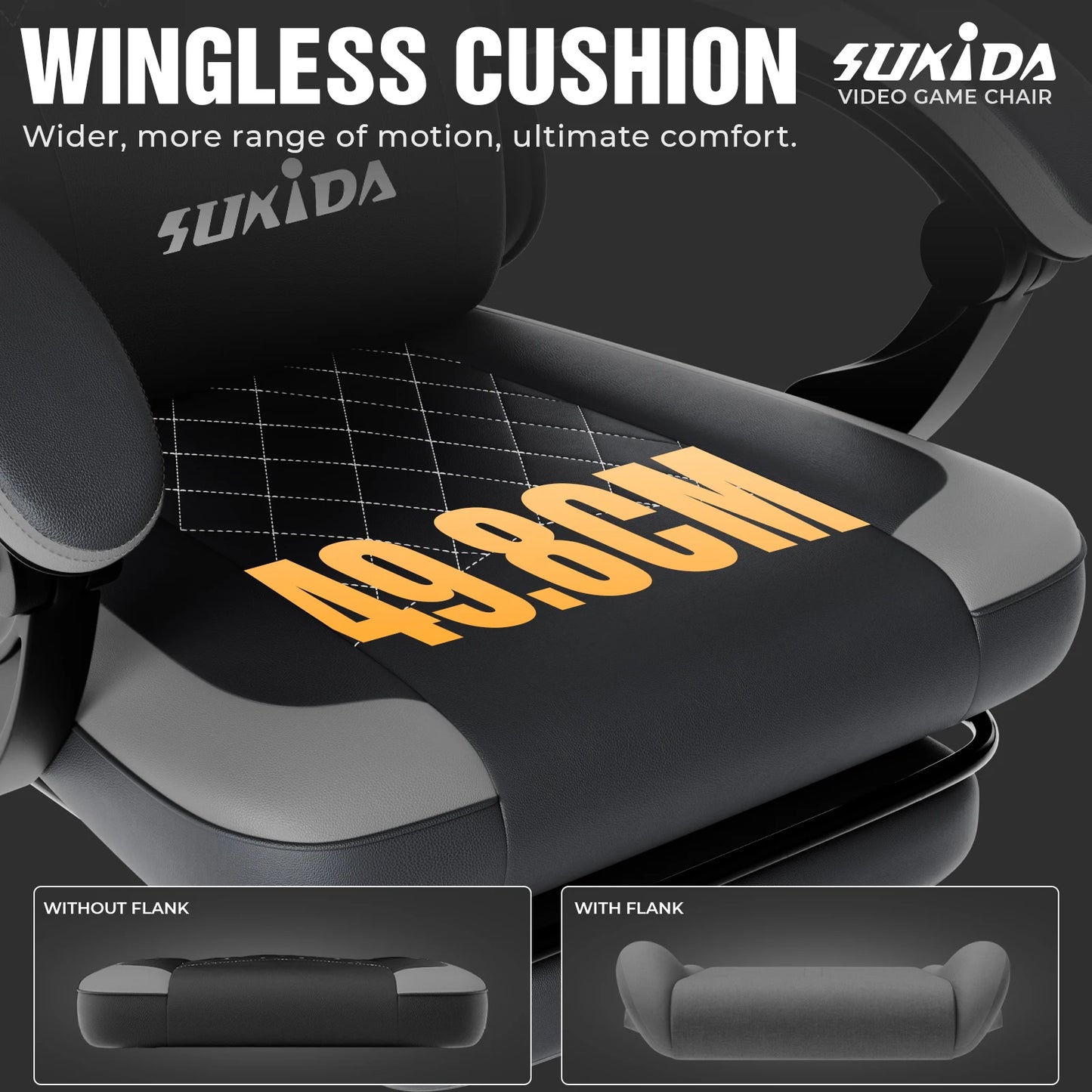 SUKIDA Gaming Chair High Back Ergonomic Computer Chair With Footrest Reclining Adult Comfortable Office Chair 