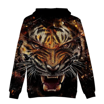 Classic Dolphins tigers wolves galloping horses animal 3D Print Hoodies Long Sleeve Sweatshirts Adult/Child Casual Pullovers
