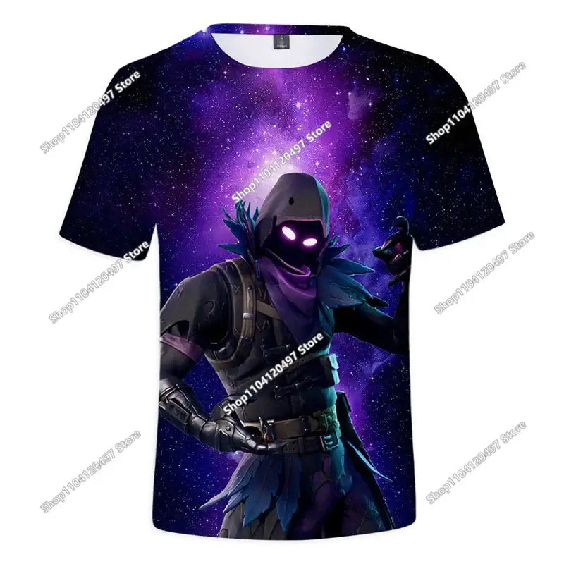 T-shirt 3D Halloween Peely per ragazzi e ragazze, maglietta natalizia Fortnite, Battle Royale Streetwear per bambini, Victory Game, T-shirt da uomo, abbigliamento