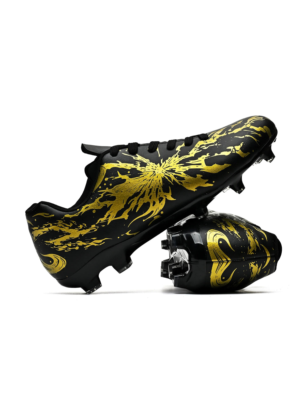 Chaussures de football pour hommes, modèle AG FG, tige en tricot ultra-léger, soutien stable de la voûte plantaire, idéales pour les entraînements prolongés sur terrain de gazon extérieur.