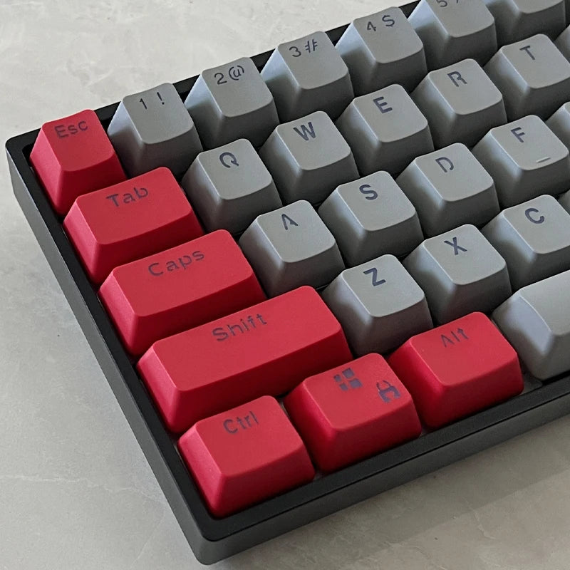 106 Keys Grey Red Keycaps PBT Specials Keycap Backlit Two-Color Key Caps For MX Switch 61/87/104 Mechanical Keyboard
