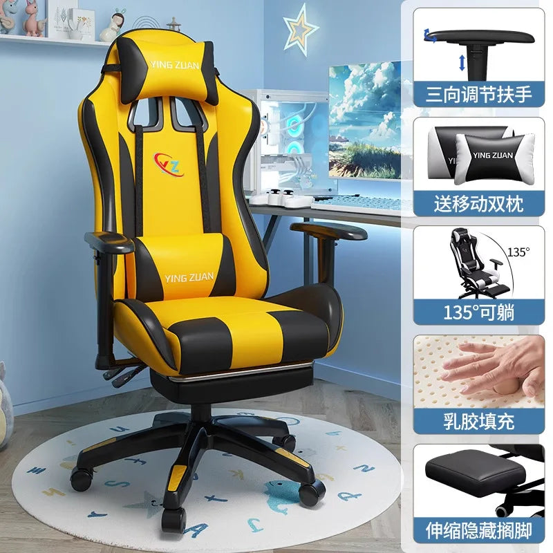 Gaming-Stuhl Computerstuhl Bequemer verstellbarer Sitz Game LIVE Studentenwohnheim Zuhause Ergonomie für langes Sitzen