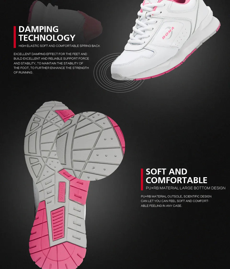 BONA 2023 New Designers Brand Classics  Light Sneakers Women Fashion Running Shoes Casual Walking Footwear Ladies Comfort