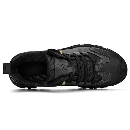 HIKEUP Comode scarpe da trekking da uomo, scarpe da uomo impermeabili con suola in gomma, scarpe da escursionismo resistenti all’usura e antiscivolo