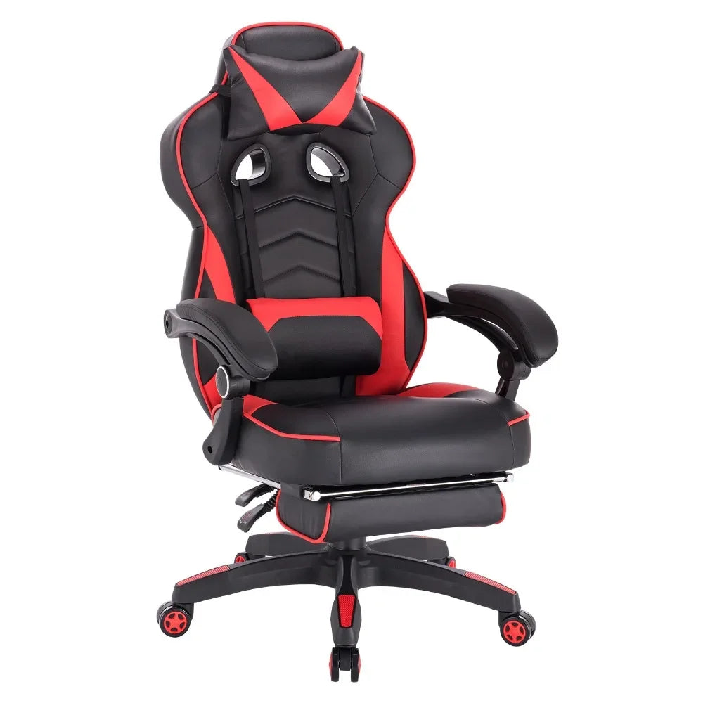 WOLTU Gaming Chair Office Computer Chair Desk Racing Chair Sports Seat with Headrest Lumbar Cushion with Footrest