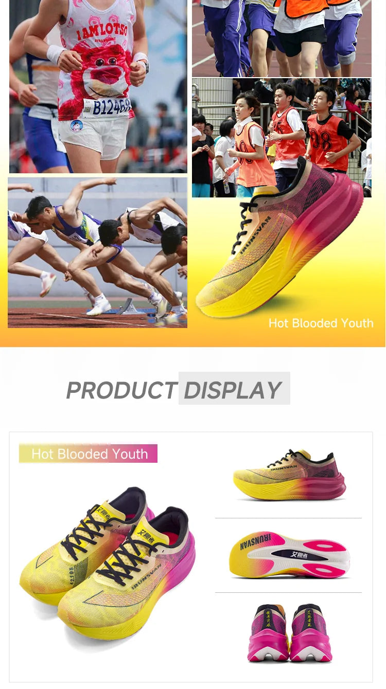 IRUNSVAN Rehuo 1.0 Full Length Carbon Plate Running Shoes Marathon Ultra Lightweight Men's 24028