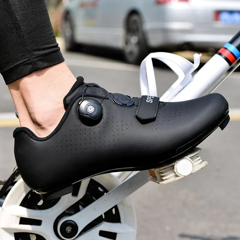 Professional New Sneakers Men Ultralight Double Buckle Cycling Shoes MTB Luminous Road Bike Shoes