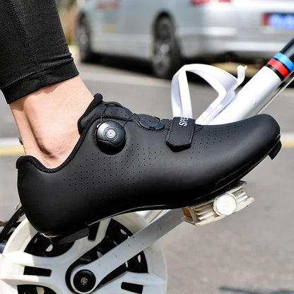 Professional New Sneakers Men Ultralight Double Buckle Cycling Shoes MTB Luminous Road Bike Shoes