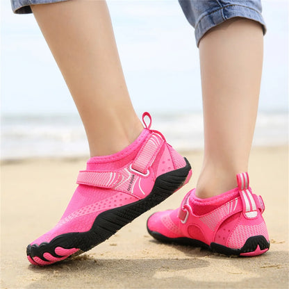 Kids Aqua Shoes Summer Beach Five Fingers Barefoot Water Shoes Swimming Lightweight Non-slip Seaside River Children Sneakers