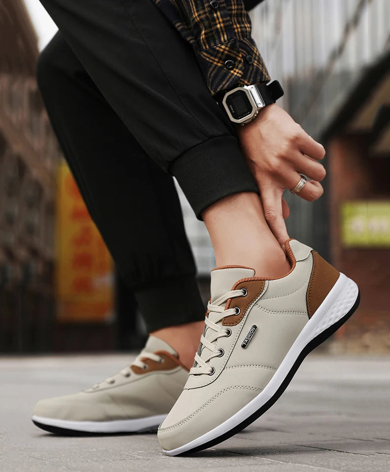 Pantofi din piele pentru bărbați Balan – Adidași la modă, pantofi sport, adidași respirabili pentru bărbați, încălțăminte antiderapantă, pantofi de vacanță pentru bărbați