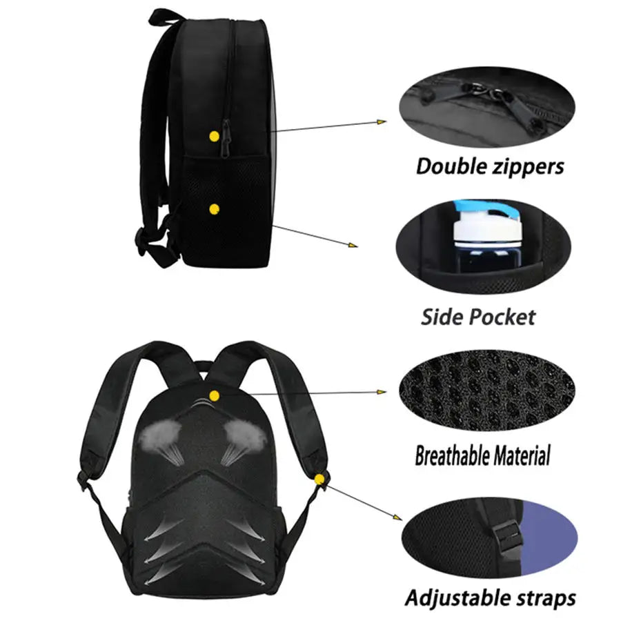 Lightweight FORTNITE 3Pcs Backpack With Front Pocket Lunch Bag Pencil Bag Free 3D Printed Keychain For Boys Girls Kids Aged 5-10