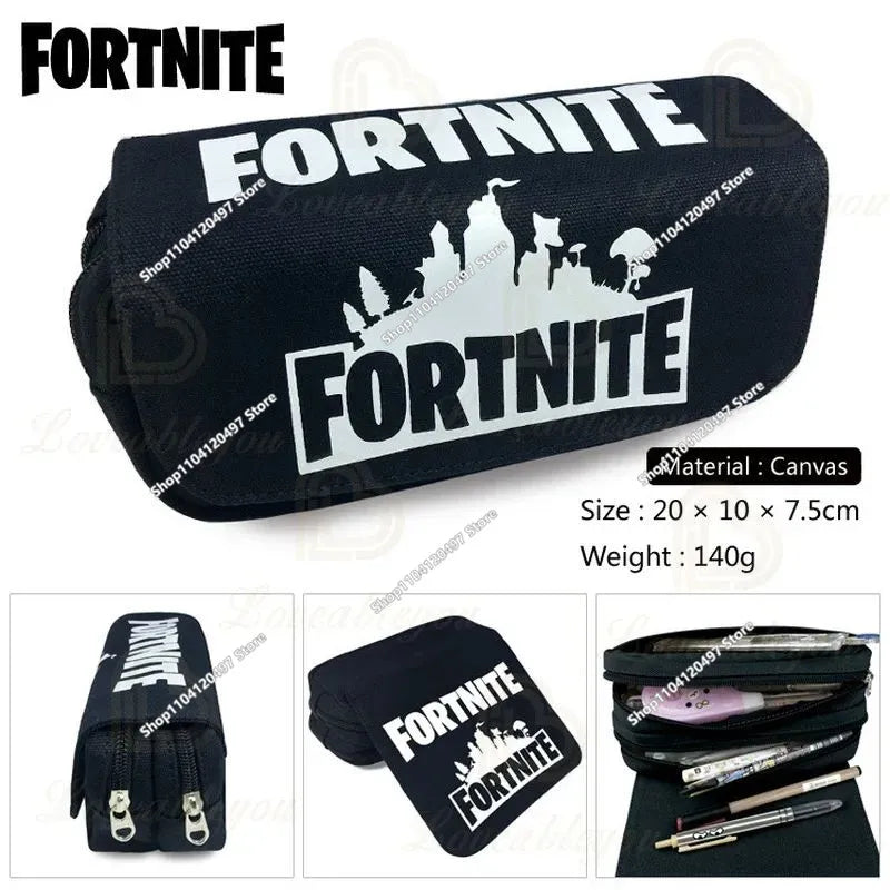 New Fortnite Pencil Case Cartoon Figure Printed Pencil Bags Cute Pencil Cases Boys School Supplies Children Birthday Gifts