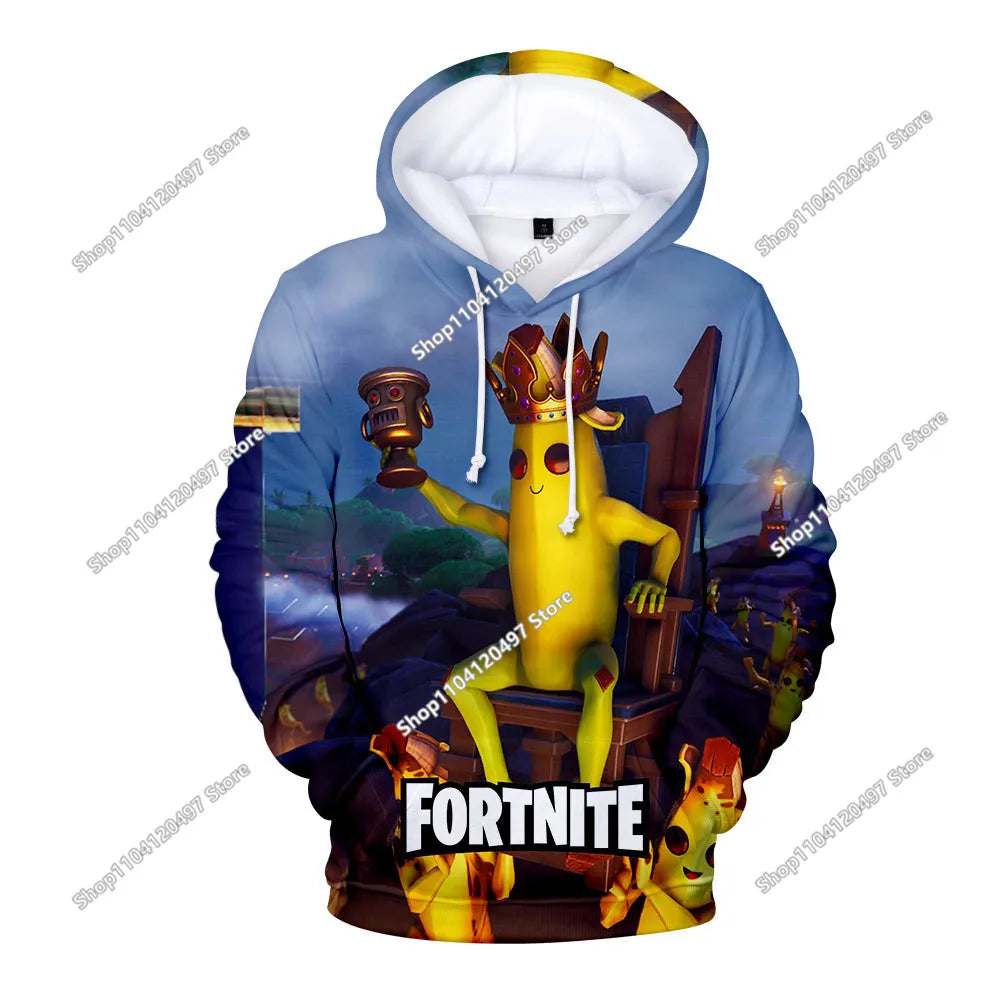 Fortnite Cosplay Sweatshirt Game 3D Printed Unisex Hoodie Casual Coat Anime Peripheral Kawaii Jacket Children Clothing Gifts