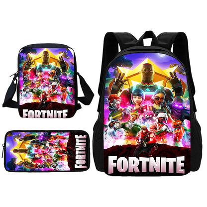 Popular Game FortniteS Child School Backpack With Shoulder Bag Pencil Bags School Bags for Boys Girls Best Gift