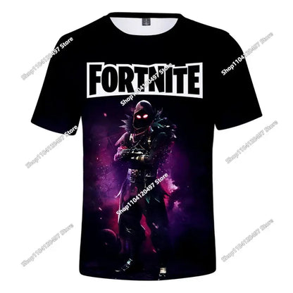 T-shirt 3D Halloween Peely per ragazzi e ragazze, maglietta natalizia Fortnite, Battle Royale Streetwear per bambini, Victory Game, T-shirt da uomo, abbigliamento