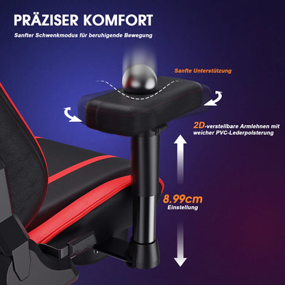 GC-RC03 Gaming Chair Ergonomic Office Chair with Kneading Massage and Heating 90°-175° Recline for Computer Gaming Home Office