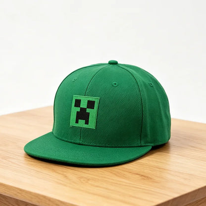 Minecrafts Unisex Embroidery Hip hop Hats Outdoor Adjustable Casual Baseball Cap Cute Cartoon Retro Sunscreen Hat Adult Headgear