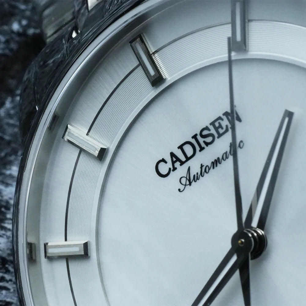 CADISEN Ultra-thin Mechanical Wristwatch Japan MIYOTA 9015 Top Brand Luxury Single-dome Sapphire Crystal Automatic Watch Man