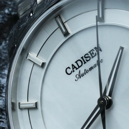 CADISEN Ultra-thin Mechanical Wristwatch Japan MIYOTA 9015 Top Brand Luxury Single-dome Sapphire Crystal Automatic Watch Man