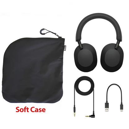 Cuffie wireless Sony WH-1000XM5 con cancellazione del rumore – Headset HiFi over-ear premium Bluetooth 5.2 con driver da 30mm, microfono e lunga durata della batteria