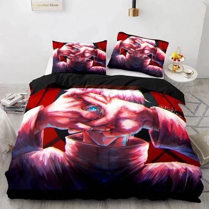 Anime Jujutsu Kaisen Satoru Gojo Bedding Set Boys Girls Twin Queen Size Duvet Cover Pillowcase Bed Kids Adult Home Textileextile