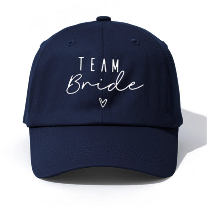 1pc Team Bride Print  Baseball Cap for Adults,  Minimalist Retro Style Casual Soft Adjustable Dad Hat, Perfect As Gift