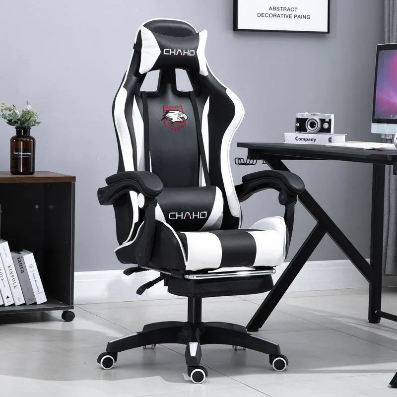 Joylive WCG High-quality Leather Computer Gaming Chair Cafe Racing Chair for Office and Game Room