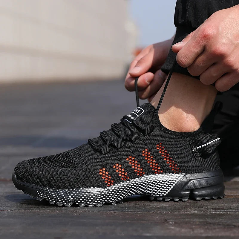Men Casual Sneakers Mesh Lightweight Breathable Soft-Soled Running Shoes Slip-On Male Flats Loafers Shoe Trainers Zapatos Hombre