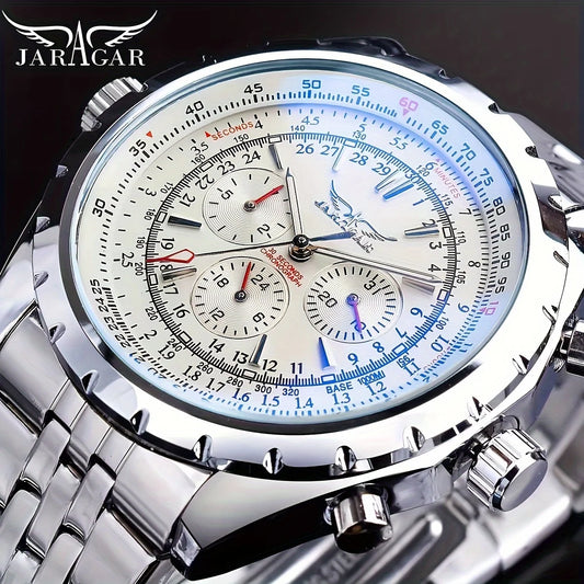 High-End Men's Watches Are a Stylish and Functionally Practical Mechanical Timepiece Made of Stainless Steel, Featuring a Hollow Design and a Large Dial. Its Attractive Appearance Makes It Suitable for Everyday Gifts, and It
