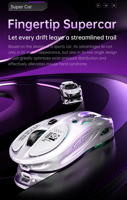 Kabellose 2.4G Tri-Mode RGB Gaming-Maus mit leichtem Hohl-Design, Chroma-Beleuchtung, kabelgebunden, Bluetooth, E-Sports-Maus-Controller