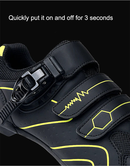 New Men's Cycling Sneakers with Cleats Speed Cycling Shoes for Women, Rubber-Soled Cycling Shoes