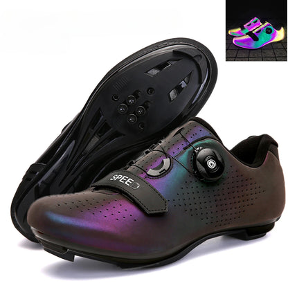 Professional New Sneakers Men Ultralight Double Buckle Cycling Shoes MTB Luminous Road Bike Shoes
