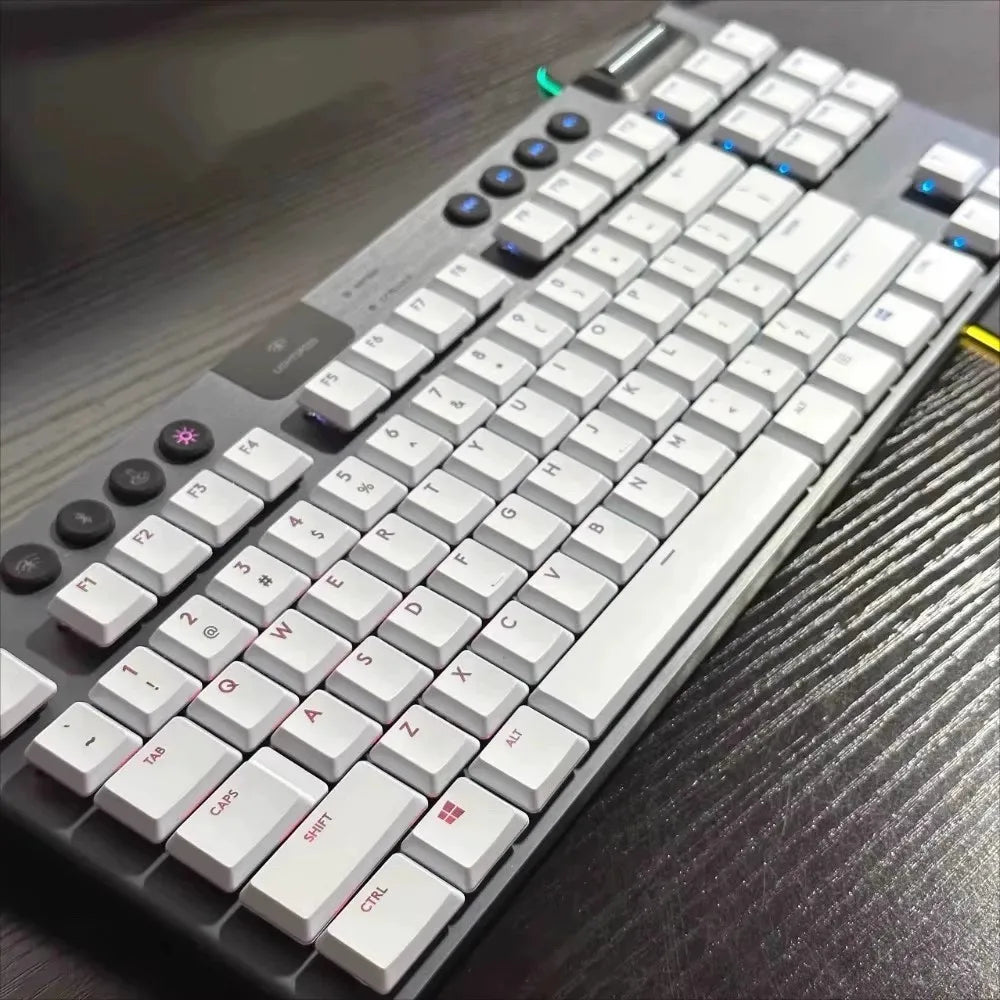 Tecla texturada antiderrapante transparente retroiluminada G915 913 TKL G815 G813, compatível com teclado mecânico Logitech